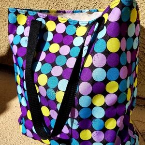 Dots beach gym grocery tote bag vinyl waterproof